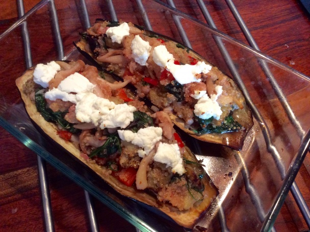 Baklažán plnený quinoou a hubami shimeji (fotorecept) - obrázok 5