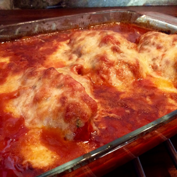 Plnené kuracie prsia pečené v paradajkovej omáčke s mozzarellou (fotorecept)  - obrázok 7