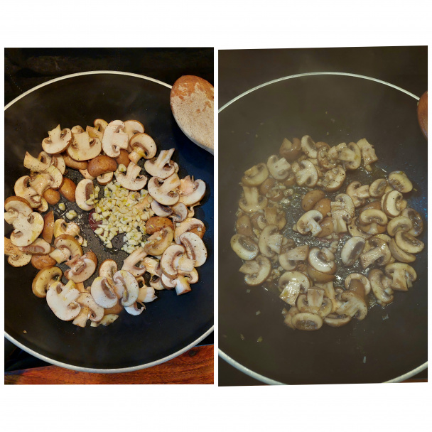 Spätzle so šampiňónmi a špenátom (fotorecept) - obrázok 1