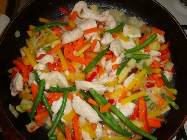 Ryža s mäsom a thajskou zeleninou (fotorecept) - obrázok 1