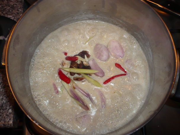 Thajská fúzia Tom kha kai (kuracia polievka z kokosového mlieka) a Kaeng khiao wan (zelené karí) - obrázok 5