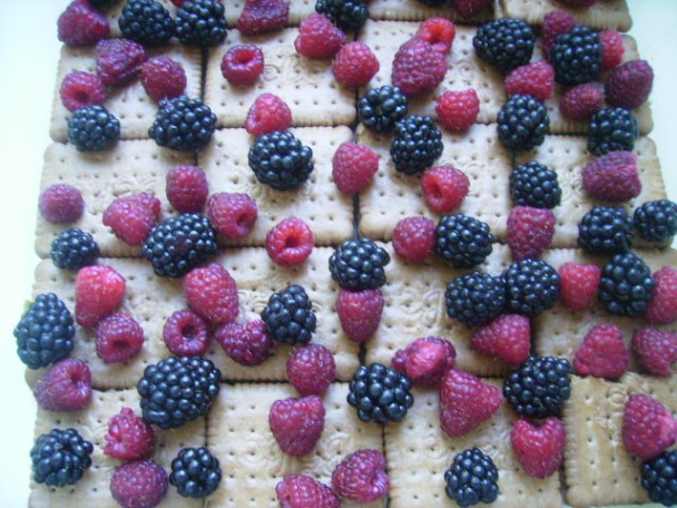 Svieže malinovo-tvarohové nepečené rezy (fotorecept) - obrázok 5