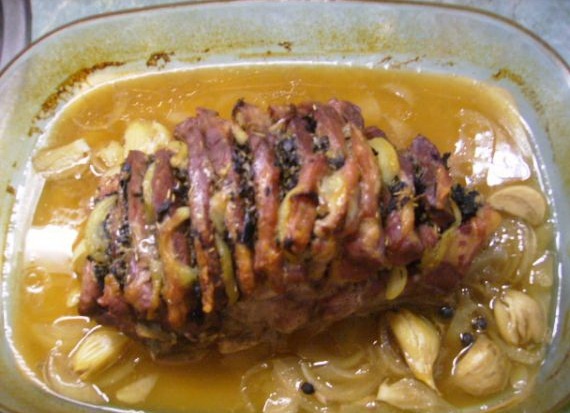 Voňavá krkovička s hubami - obrázok 8