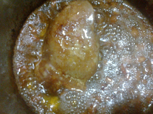 Kačacia pečeň s cibuľovými krúžkami a lokšovníkmi (fotorecept) - obrázok 5