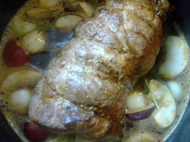 Dusená krkovička na cibuli, jablkách, chilli a rozmaríne (fotorecept) - obrázok 10