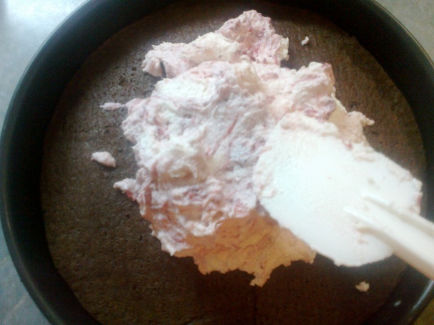 Tvarohovo-jahodová torta s čokoládovou smotanou (fotorecept) - obrázok 6