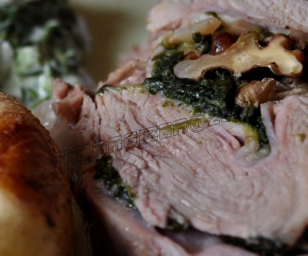 Rolované stehno so špenátom a orechmi (fotorecept) - obrázok 6