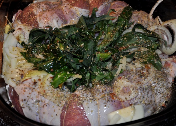 Morčacie stehno s medvedím cesnakom (fotorecept) - obrázok 3