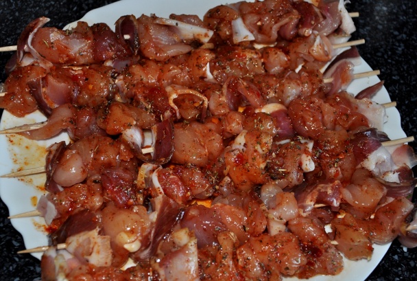 Kurací špíz a grilované šampiňóny (fotorecept) - obrázok 1