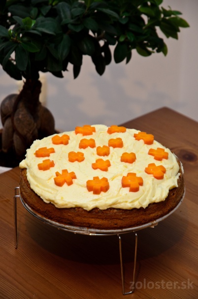 Mrkvovo-pomarančová torta s mascarpone - obrázok 6