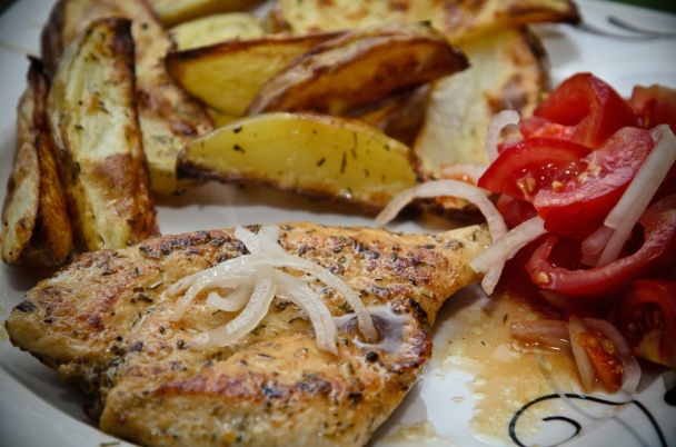 Kurací steak s pečenými zemiakmi na tymiane - obrázok 3