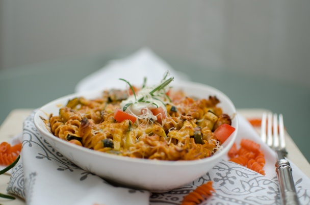 Zapečené cestoviny z červenej šošovice - obrázok 3