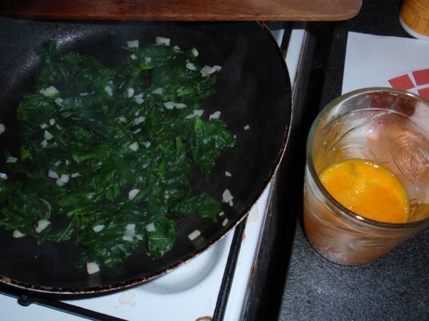 Frittata - omeleta špenátová - obrázok 2