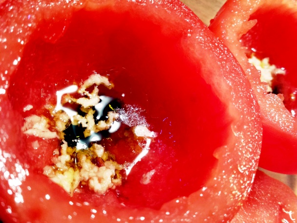 Pečené plnené paradajky (fotorecept) - obrázok 3