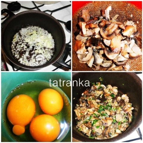 Huby s vajíčkami, spomienka na hubárčenie  (fotorecept) - obrázok 1