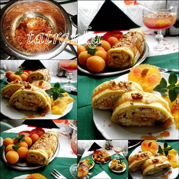 Palacinková roláda s tvarohom a ovocím (fotorecept) - obrázok 5