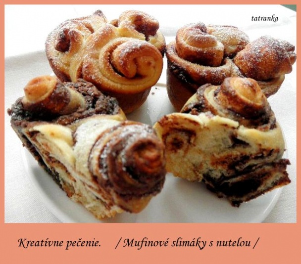 Kreatívne pečivo - muffinové slimáky s Nutellou (fotorecept) - obrázok 15