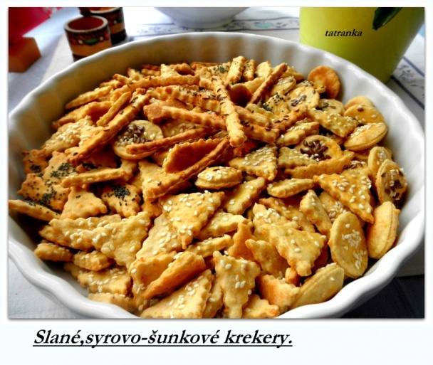 Slané syrovo-šunkové krekry (fotorecept) - obrázok 13