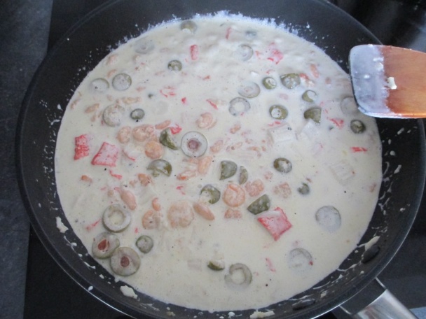 Cestoviny s krevetami a smotanovou omáčkou (fotorecept) - obrázok 2