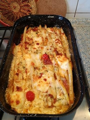 Zapekané mäsko so špargľou a syrom (fotorecept) - obrázok 3