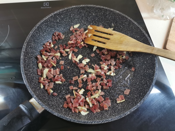 Fazuľové struky s jamón serrano (fotorecept) - obrázok 3