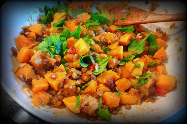 Maslová tekvica so šošovicou a špenátom (fotorecept) - obrázok 4