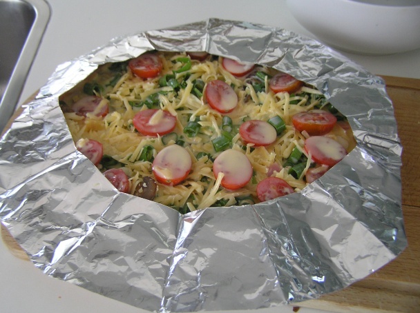 Quiche s jarnou cibuľkou a šampiňónmi (fotorecept) - obrázok 11