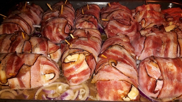 Zavináče z kuracieho mäska so slaninkou, syrom a šampiňónmi  - obrázok 3