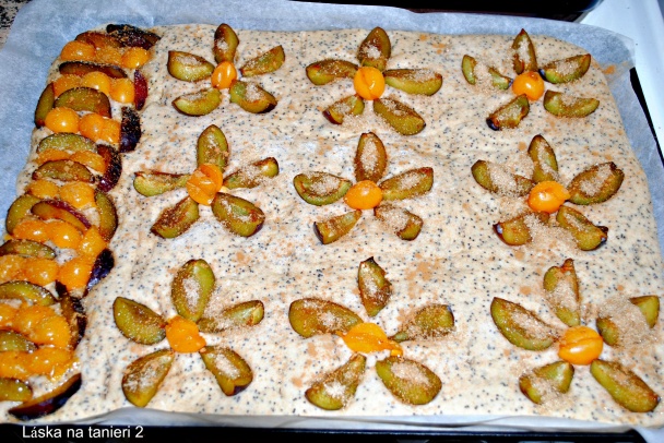 Koláč kysnutý s makom a ovocím - obrázok 1