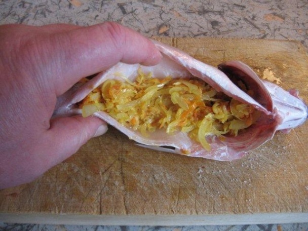 Pečený mořčák (mořský vlk) plněný zeleninou (fotorecept) - obrázok 4