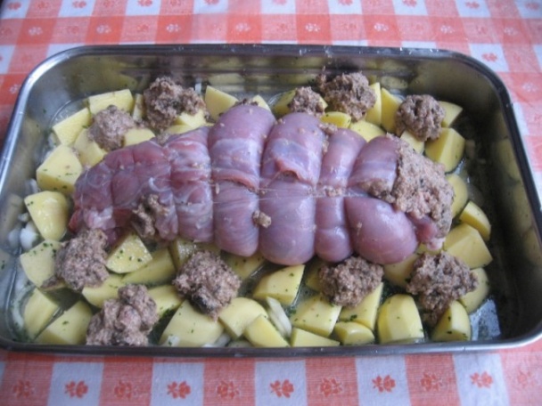 Králík plněný masovo-houbovou směsí (fotorecept) - obrázok 5