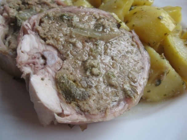 Králík plněný masovo-houbovou směsí (fotorecept) - obrázok 6