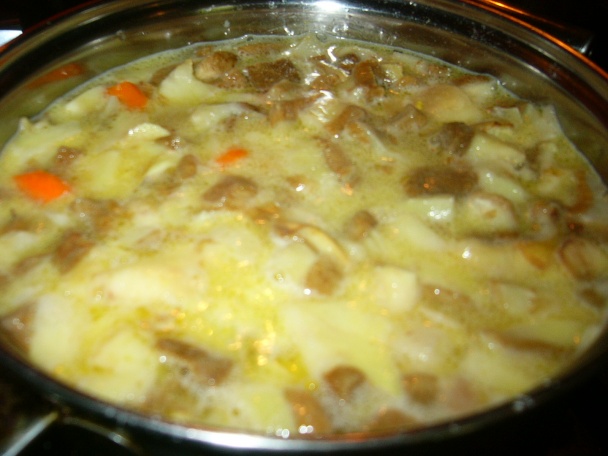 Hubová polievka s vajíčkom - obrázok 2