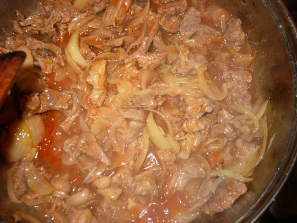 Mäso na cibuľke po čínsky - obrázok 3