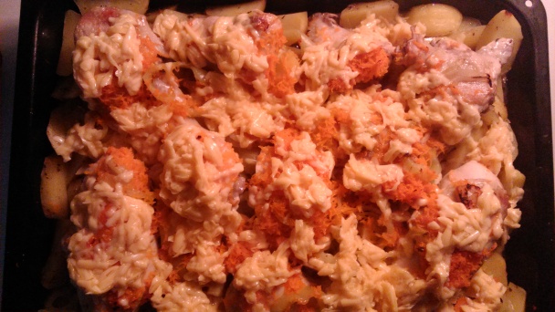 Pečené kura so zemiakmi a syrom (fotorecept) - obrázok 7