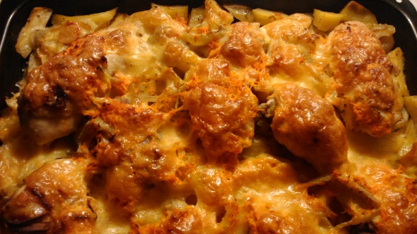 Pečené kura so zemiakmi a syrom (fotorecept) - obrázok 8