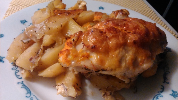 Pečené kura so zemiakmi a syrom (fotorecept) - obrázok 9