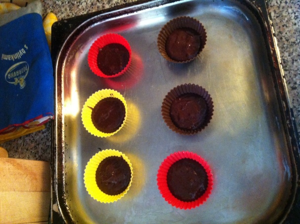 Čokonuss muffin bez múky s nutelovým krémom - obrázok 1