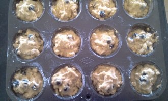 Medové muffinky s čučoriedkami (fotorecept) - obrázok 4
