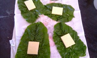 Vyprážaný syr v špenátovom liste (fotorecept) - obrázok 3