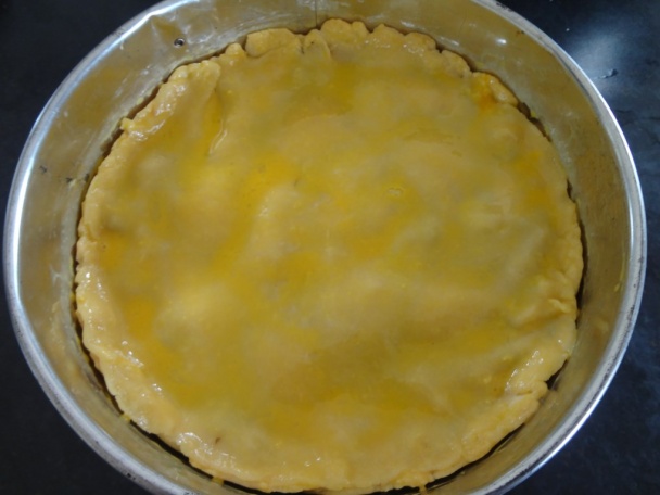 Slaný koláč s hríbikami a šunkou (fotorecept) - obrázok 9