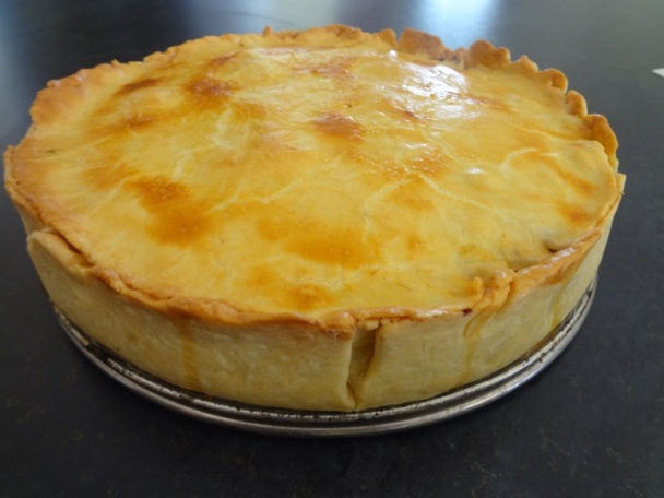 Slaný koláč s hríbikami a šunkou (fotorecept) - obrázok 11