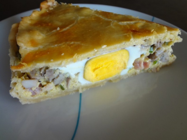 Slaný koláč s hríbikami a šunkou (fotorecept) - obrázok 12