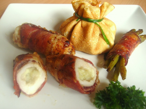 Plnené králičie karé a palacinkové mešce (fotorecept) - obrázok 7