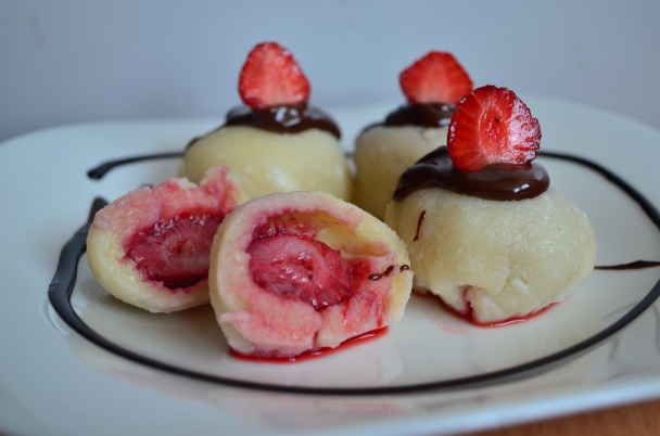 Ovocné knedličky z tvarohového cesta (fotorecept) - obrázok 6