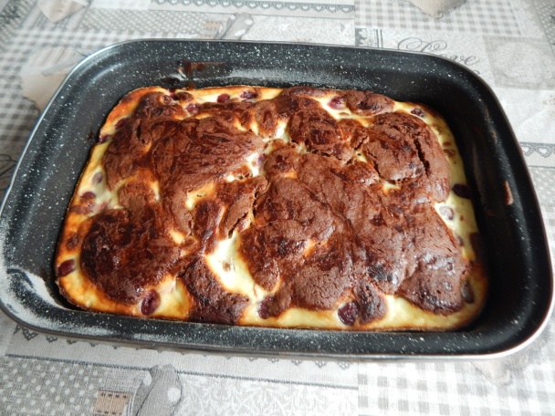 Tvarohovo-višňové brownies - obrázok 2