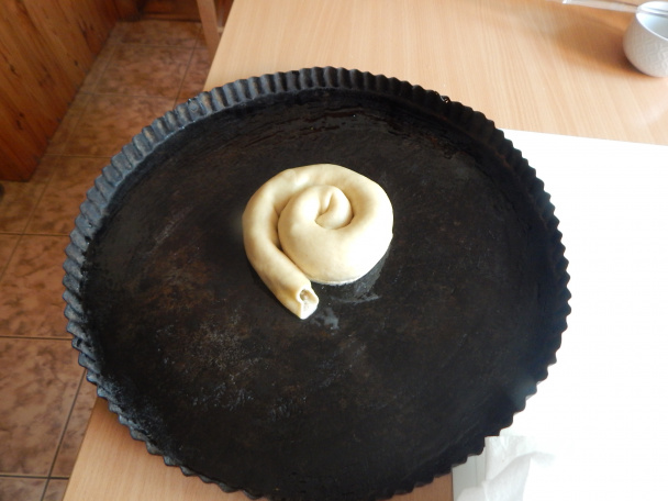 Točený koláč s mäsom a kapustou (fotorecept) - obrázok 7