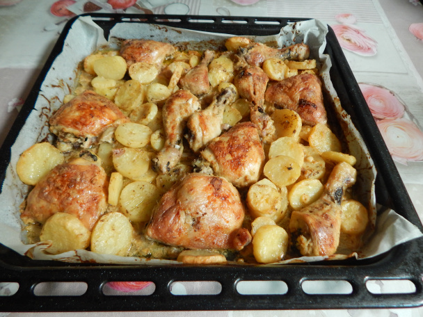 Kurča v marináde pečené so zemiakmi (fotorecept) - obrázok 3