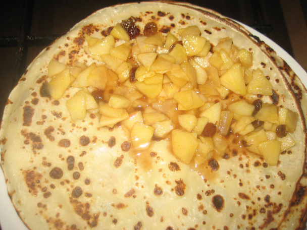 Tvarohové palacinky plnené jablkami (fotorecept) - obrázok 4