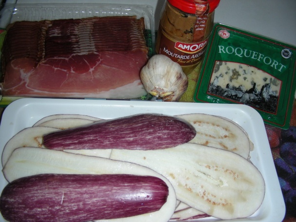 Baklažánovo-roquefortové závitky - obrázok 1